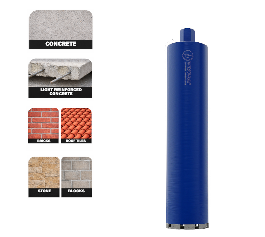Professional diamond core drill bit segments for concrete, reinforced concrete, blocks, and masonry