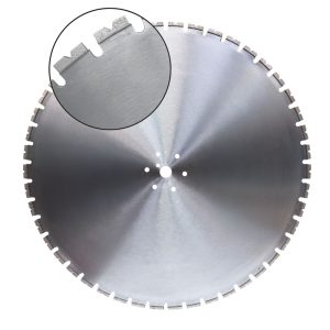 Diamond wall saw blade for concrete and light reinforced concrete cutting